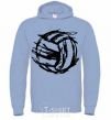 Men`s hoodie Ball strokes sky-blue фото