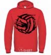 Men`s hoodie Ball strokes bright-red фото