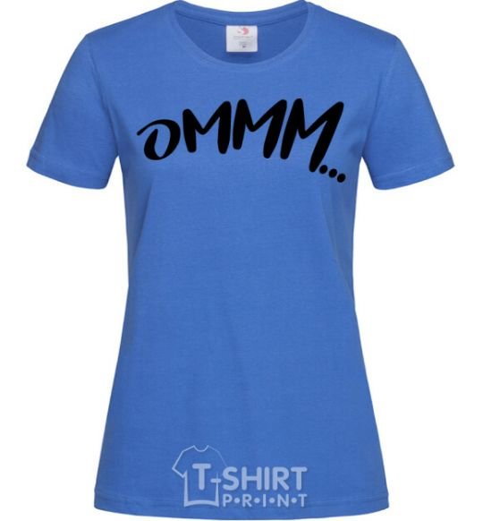 Женская футболка Ommm Ярко-синий фото