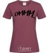 Женская футболка Ommm Бордовый фото