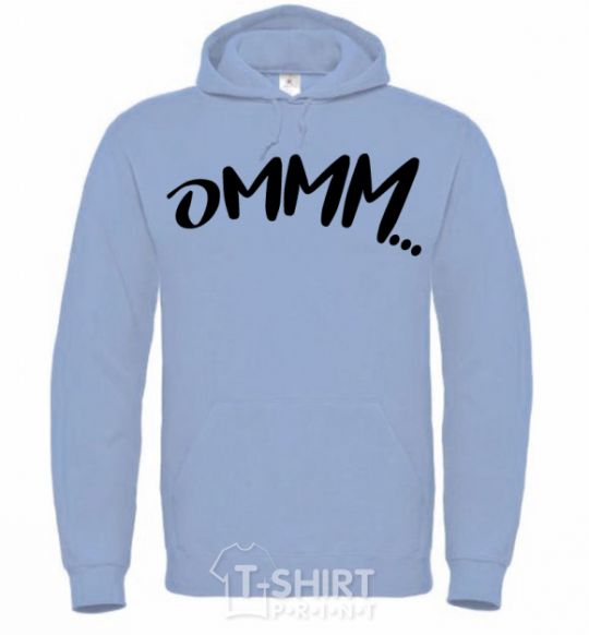 Men`s hoodie Ommm sky-blue фото