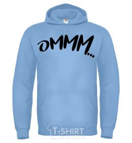 Men`s hoodie Ommm sky-blue фото