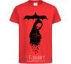 Kids T-shirt Raining death red фото