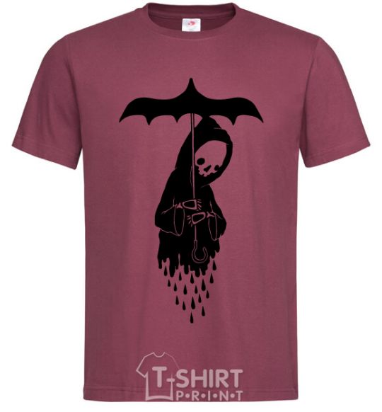 Men's T-Shirt Raining death burgundy фото