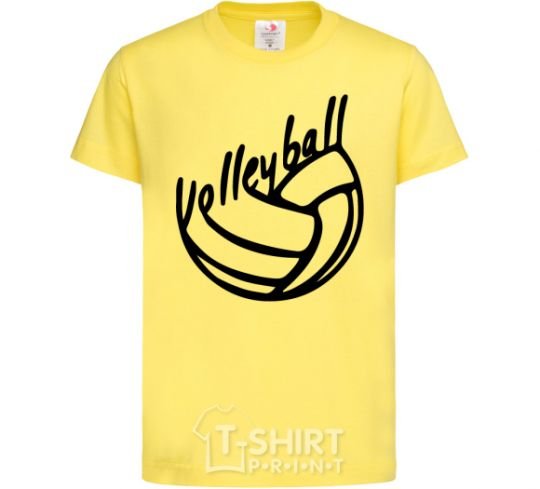 Детская футболка Volleyball text Лимонный фото