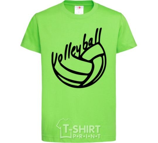 Детская футболка Volleyball text Лаймовый фото