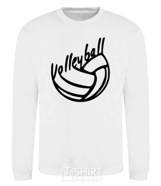 Свитшот Volleyball text Белый фото