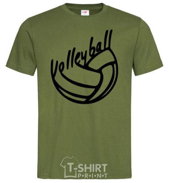 Men's T-Shirt Volleyball text millennial-khaki фото