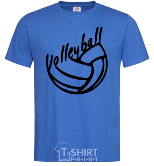 Men's T-Shirt Volleyball text royal-blue фото