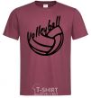 Мужская футболка Volleyball text Бордовый фото