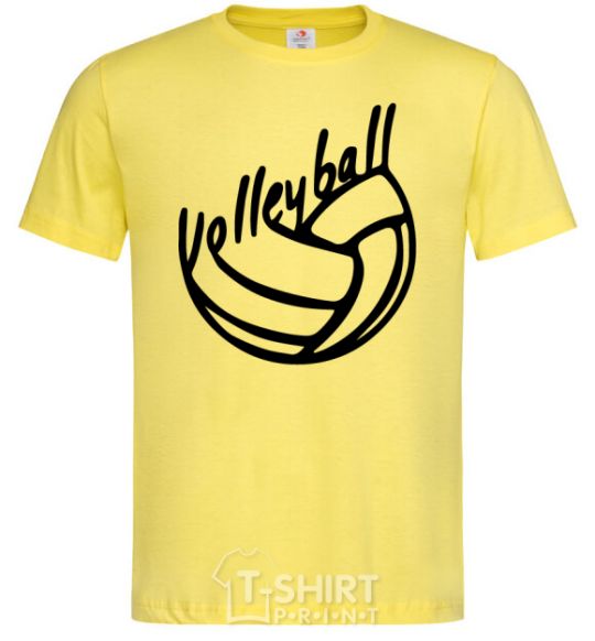 Men's T-Shirt Volleyball text cornsilk фото