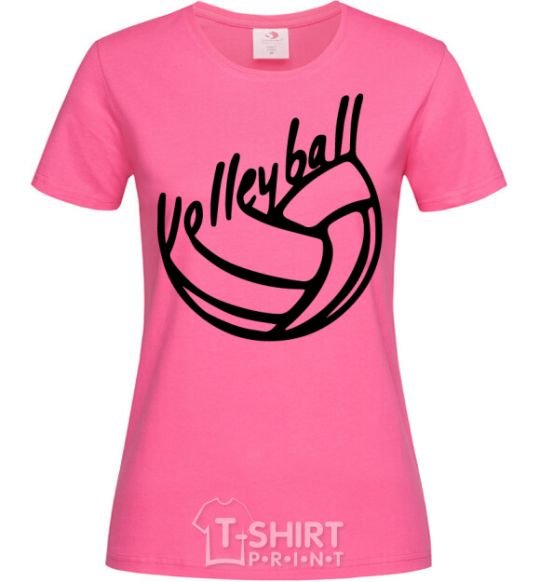 Women's T-shirt Volleyball text heliconia фото