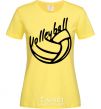 Women's T-shirt Volleyball text cornsilk фото