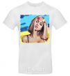 Men's T-Shirt The girl in the wreath White фото