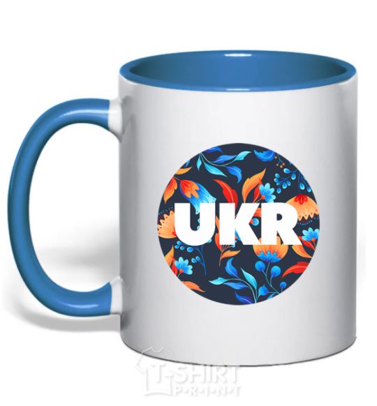 Mug with a colored handle UKR круг royal-blue фото