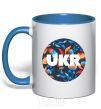 Mug with a colored handle UKR круг royal-blue фото