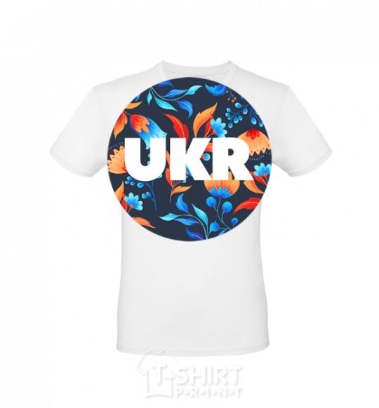 Men's T-Shirt UKR круг White фото