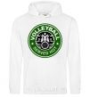 Men`s hoodie Volleyball served hot White фото