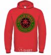 Men`s hoodie Volleyball served hot bright-red фото