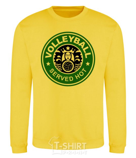 Sweatshirt Volleyball served hot yellow фото