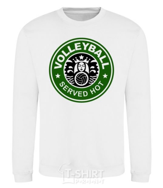 Sweatshirt Volleyball served hot White фото