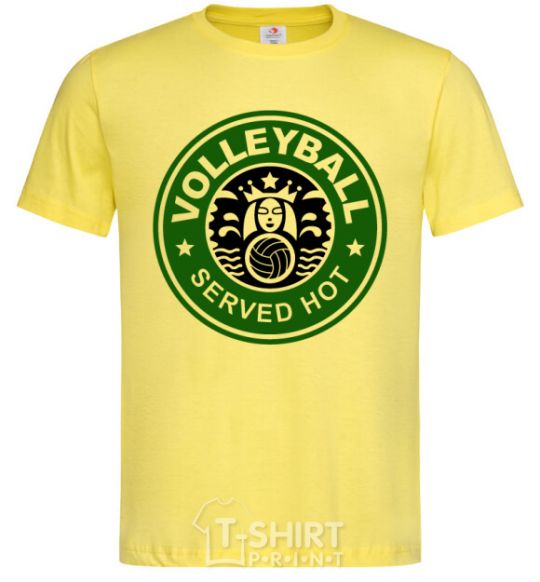 Men's T-Shirt Volleyball served hot cornsilk фото