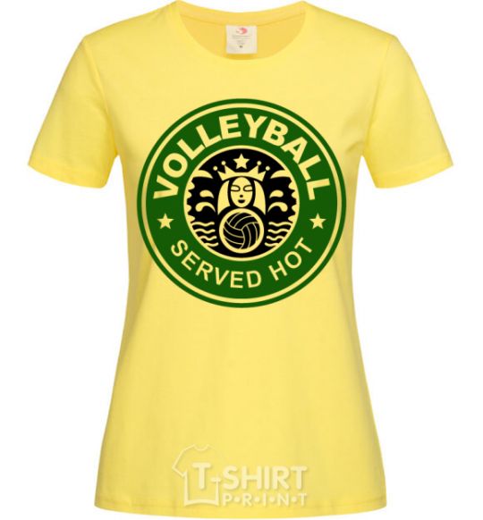 Women's T-shirt Volleyball served hot cornsilk фото