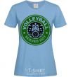 Women's T-shirt Volleyball served hot sky-blue фото