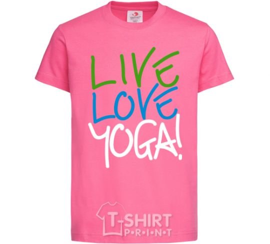 Kids T-shirt Live love yоga heliconia фото