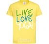 Kids T-shirt Live love yоga cornsilk фото