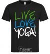 Men's T-Shirt Live love yоga black фото