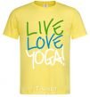 Men's T-Shirt Live love yоga cornsilk фото