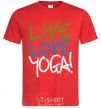 Men's T-Shirt Live love yоga red фото