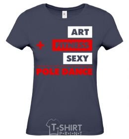 Women's T-shirt Art fitness sexy navy-blue фото