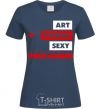 Women's T-shirt Art fitness sexy navy-blue фото