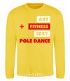 Sweatshirt Art fitness sexy yellow фото