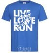 Мужская футболка Live love run Ярко-синий фото