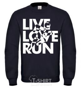 Sweatshirt Live love run black фото