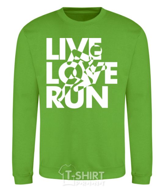 Sweatshirt Live love run orchid-green фото