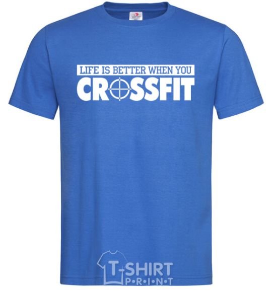 Men's T-Shirt Life is better when you crossfit royal-blue фото