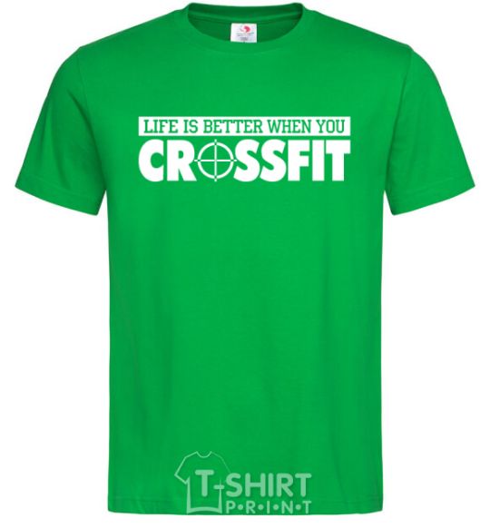 Men's T-Shirt Life is better when you crossfit kelly-green фото