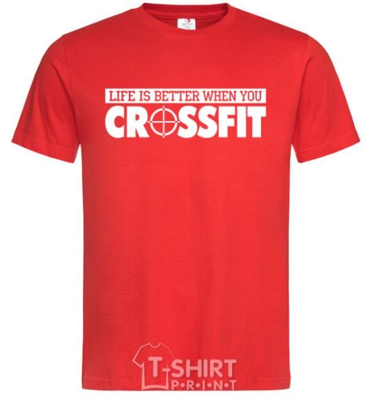 Men's T-Shirt Life is better when you crossfit red фото