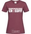 Women's T-shirt Life is better when you crossfit burgundy фото