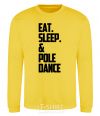 Sweatshirt Eat sleep pole dance yellow фото