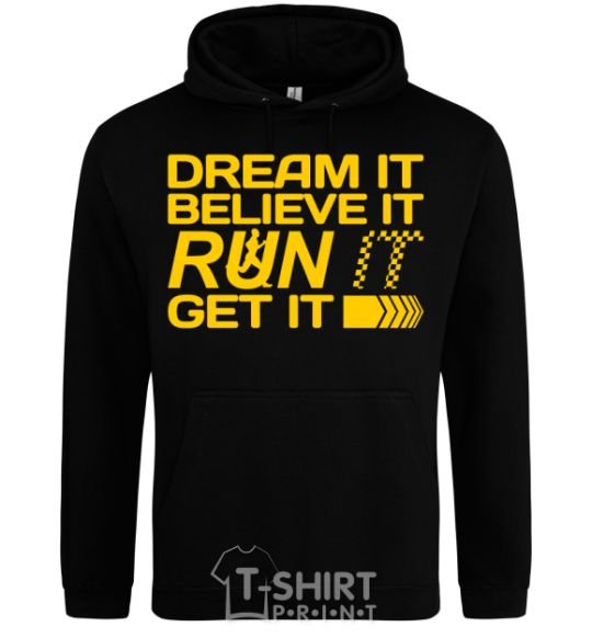 Men`s hoodie Dream it believe it black фото