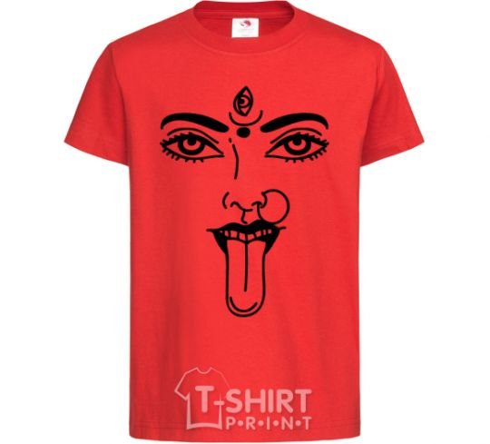 Kids T-shirt Yoga fun red фото