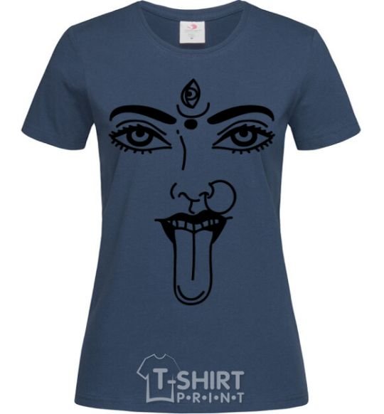 Женская футболка Yoga fun Темно-синий фото