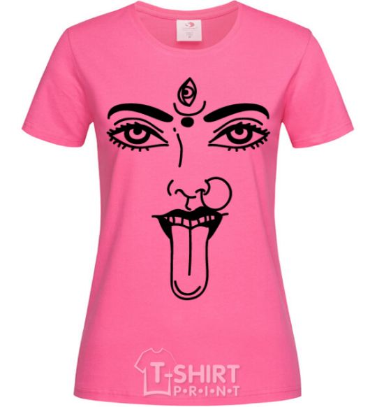 Женская футболка Yoga fun Ярко-розовый фото
