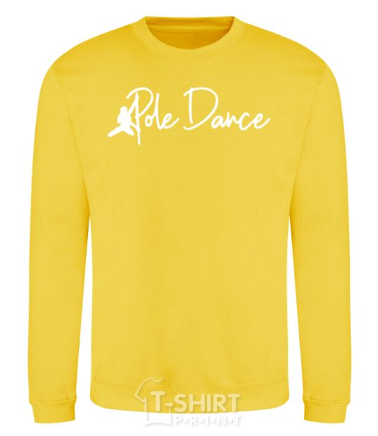 Sweatshirt Pole dance text girl yellow фото