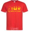 Men's T-Shirt My needs are simple fishing red фото